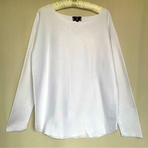 Lord & Taylor White Long Sleeve Top
